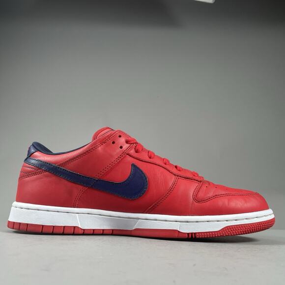 Nike ID Dunk Low Patriots Men’s Size 11.5 Red Blue Casual Sneakers Skate Shoes - Picture 5 of 9